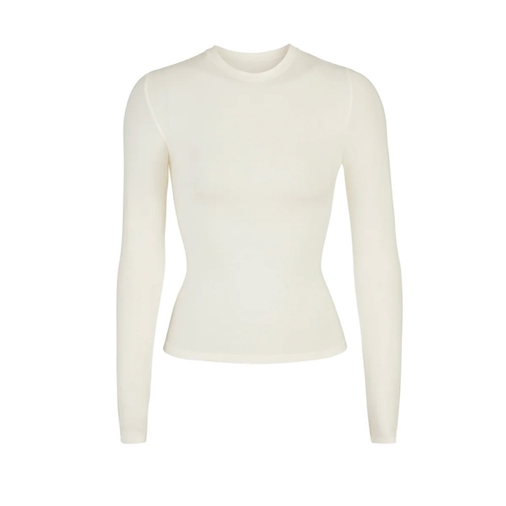 SKIMS bone cotton Jersey long sleeve